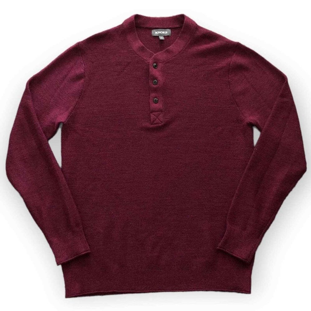 Bonobos 100% Extra Fine Merino Wool Sweater Slim Fit Size Large L